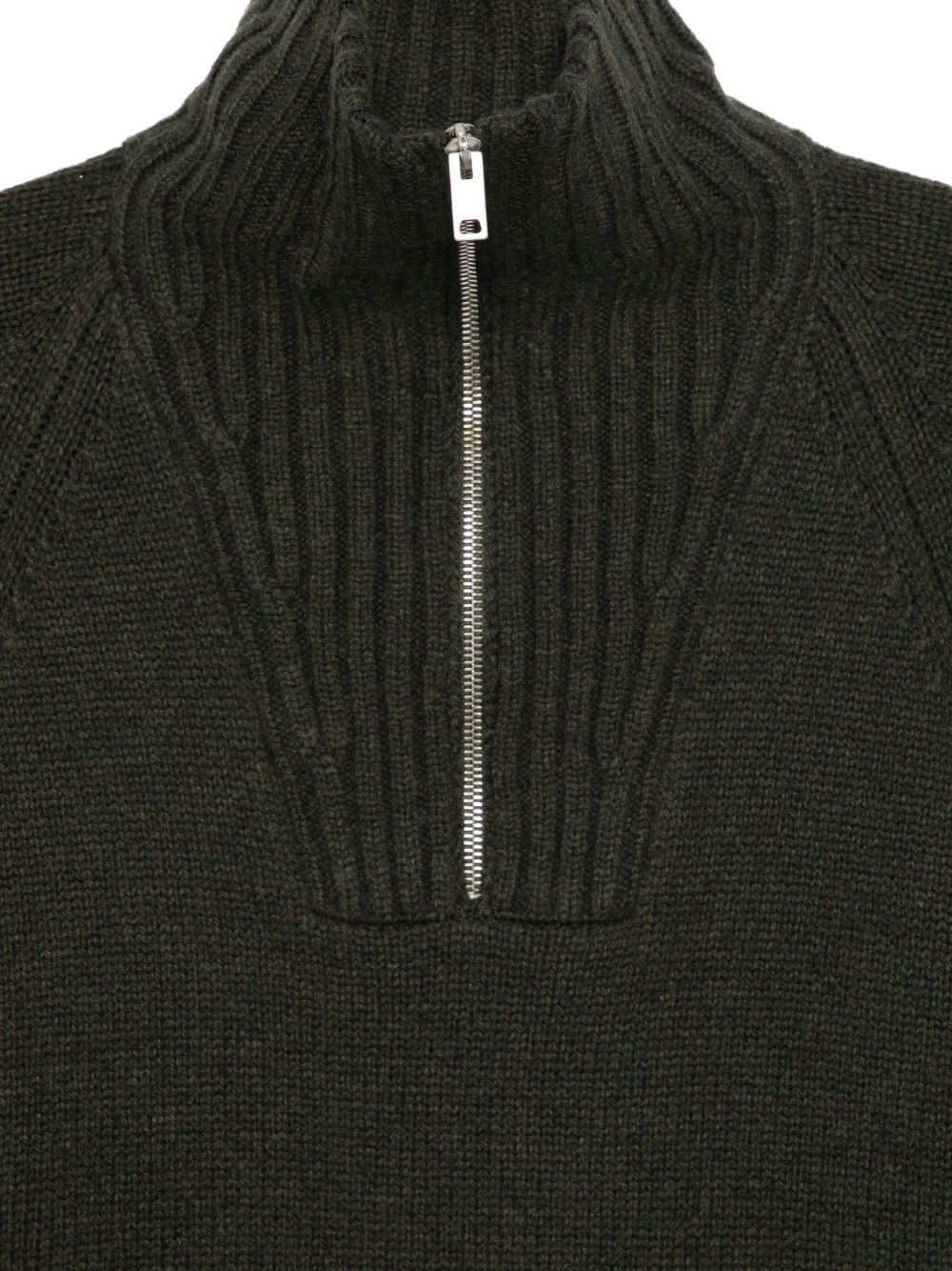 Maglione con mezza zip e toppa sui gomiti in verde Fay - uomo 
