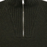 Maglione con mezza zip e toppa sui gomiti in verde Fay - uomo 