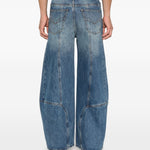 Jeans con pannelli a gamba ampia in blu Feng chen wang - uomo 