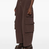 Pantaloni cargo con coulisse in marrone Feng Chen Wang - uomo 