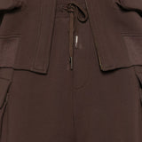 Pantaloni cargo con coulisse in marrone Feng Chen Wang - uomo 