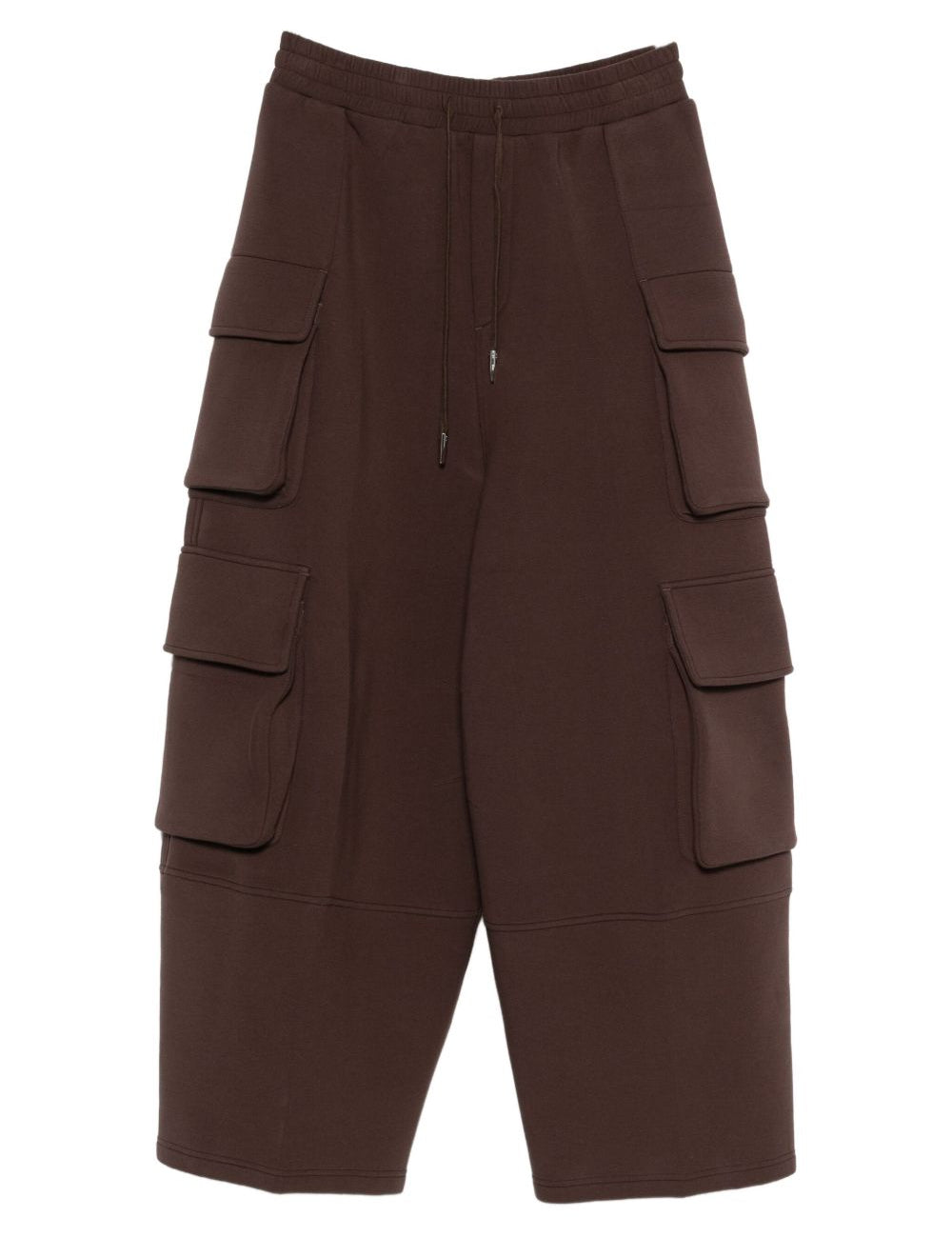 Pantaloni cargo con coulisse in marrone Feng Chen Wang - uomo 