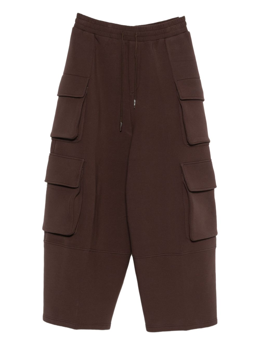 Pantaloni cargo con coulisse in marrone Feng Chen Wang - uomo 