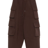 Pantaloni cargo con coulisse in marrone Feng Chen Wang - uomo 