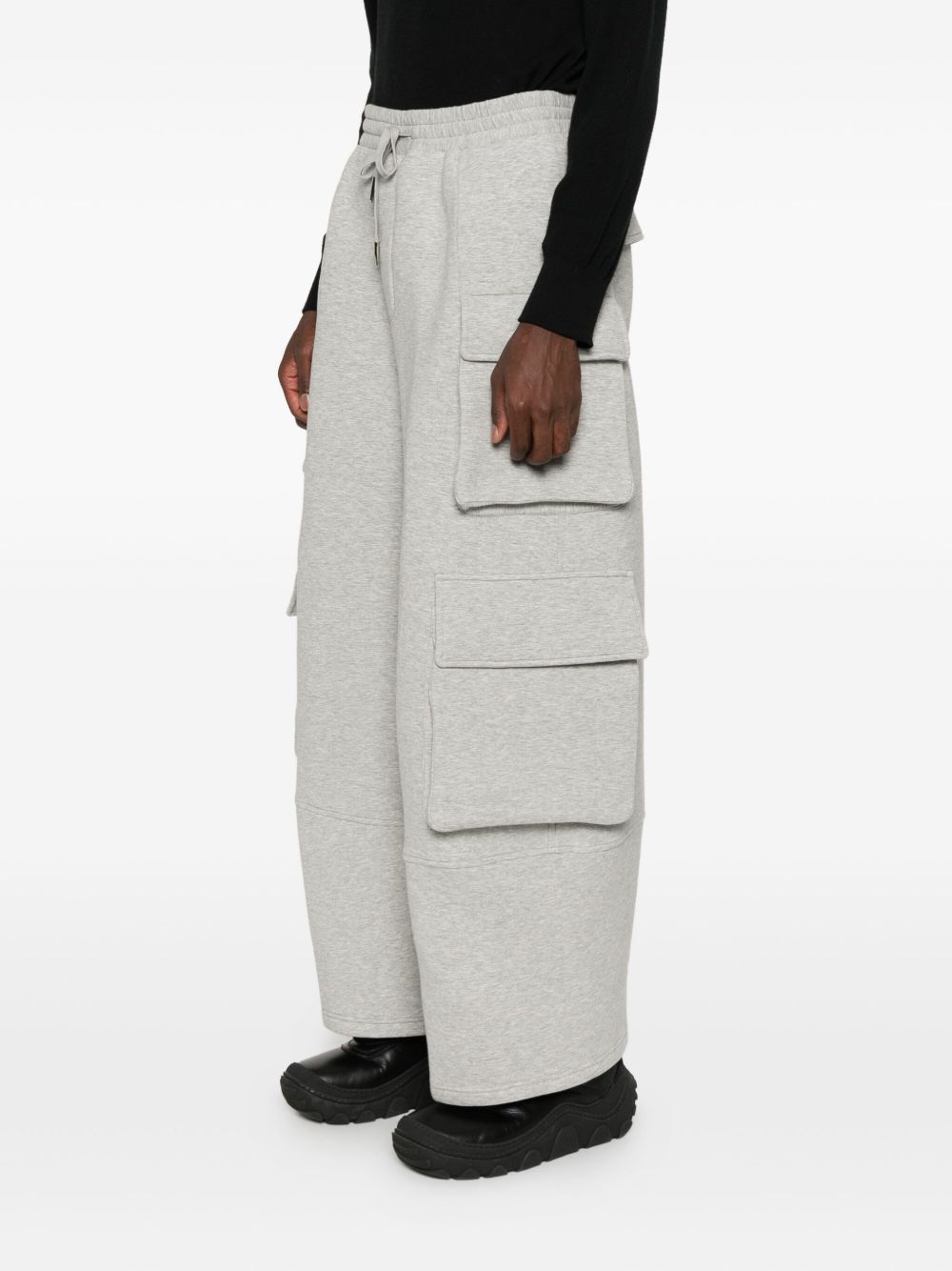 Pantaloni cargo con coulisse in grigio Feng Chen Wang - uomo 