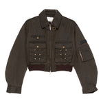Giacca crop con tasche in marrone Feng chen wang - donna 