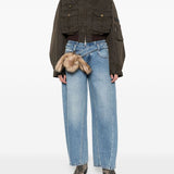 Giacca crop con tasche in marrone Feng chen wang - donna 