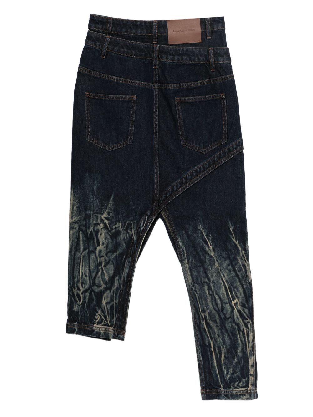 Gonna midi con fantasia tie dye in blu Feng chen wang - donna 