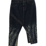 Gonna midi con fantasia tie dye in blu Feng chen wang - donna 