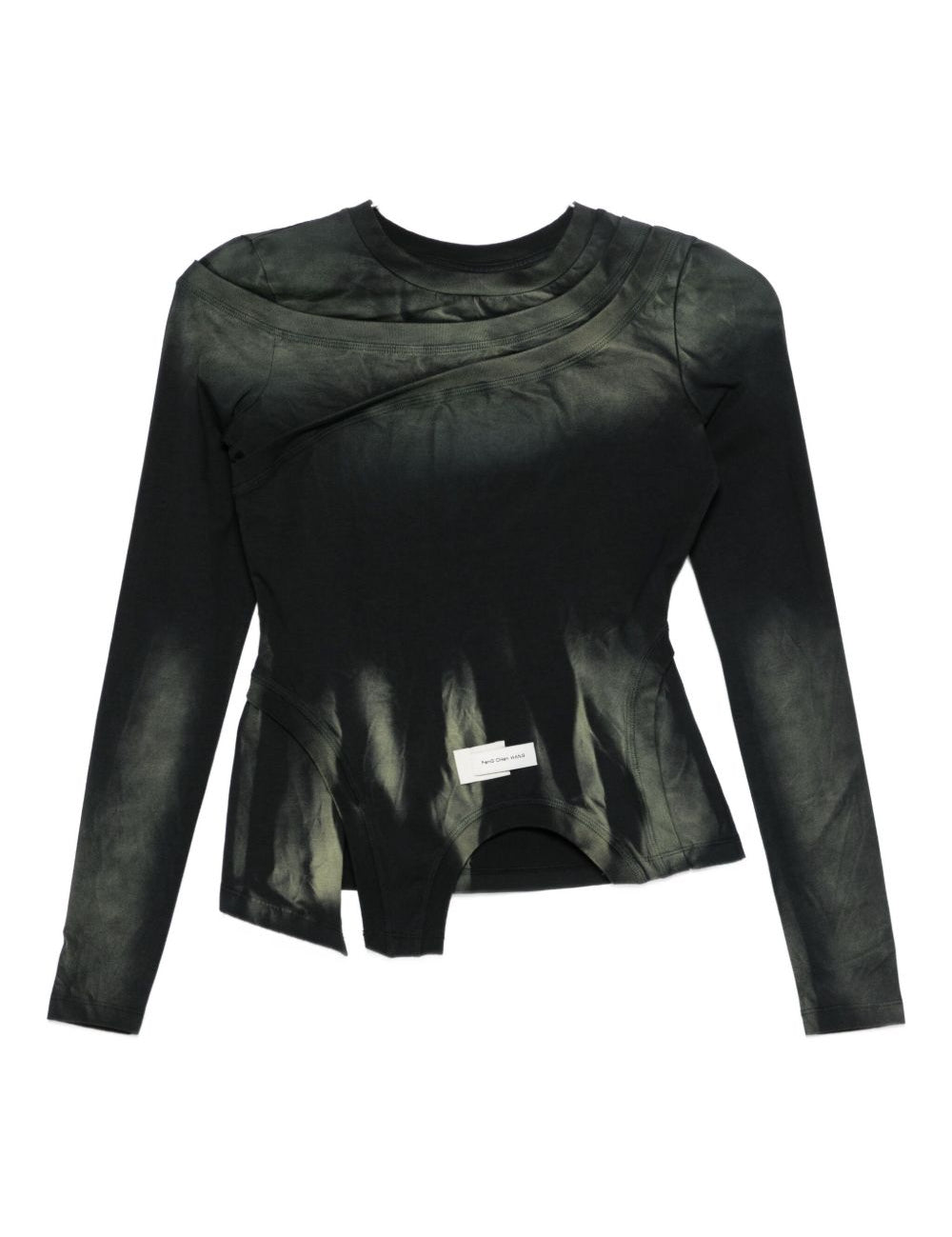 Top asimmetrico con logo in blu Feng chen wang - donna 