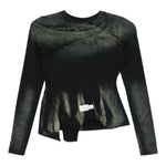 Top asimmetrico con logo in blu Feng chen wang - donna 