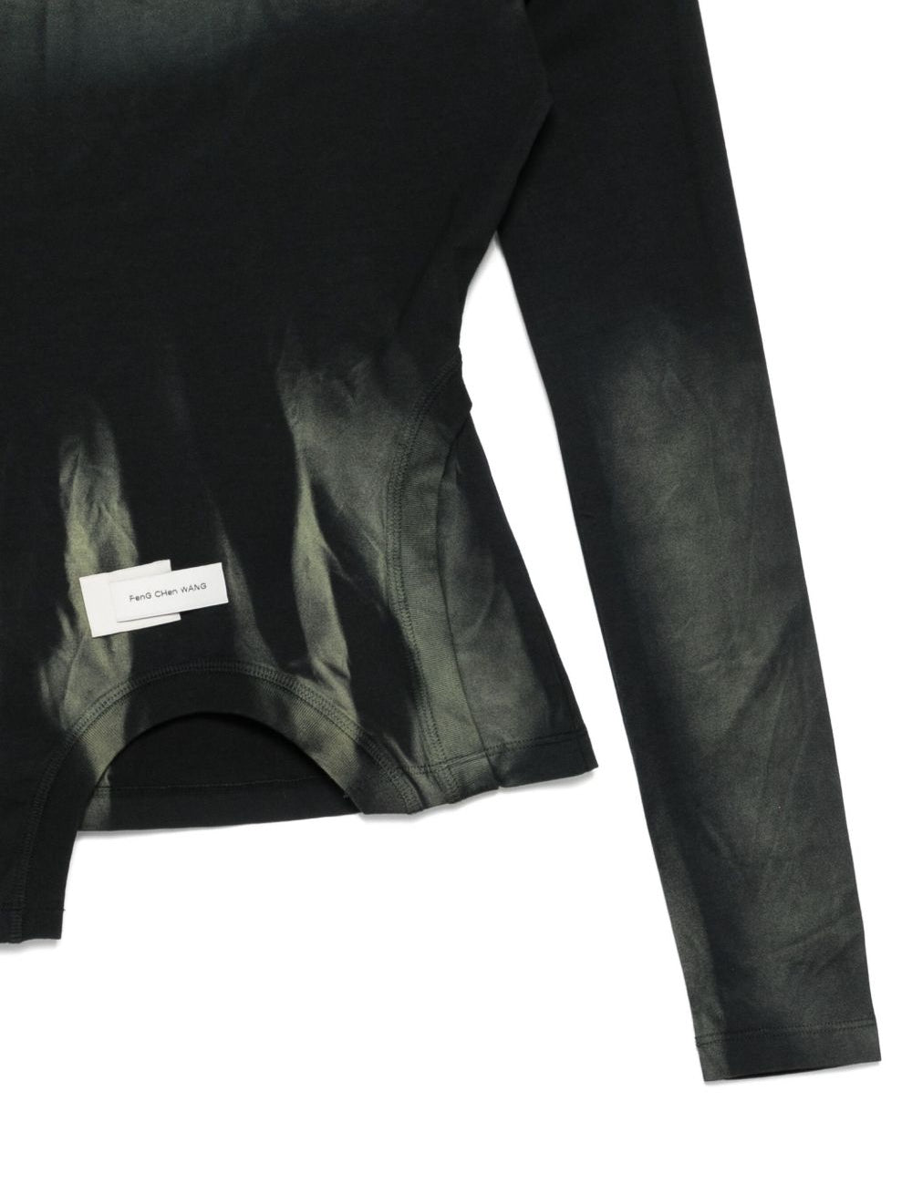 Top asimmetrico con logo in blu Feng chen wang - donna 