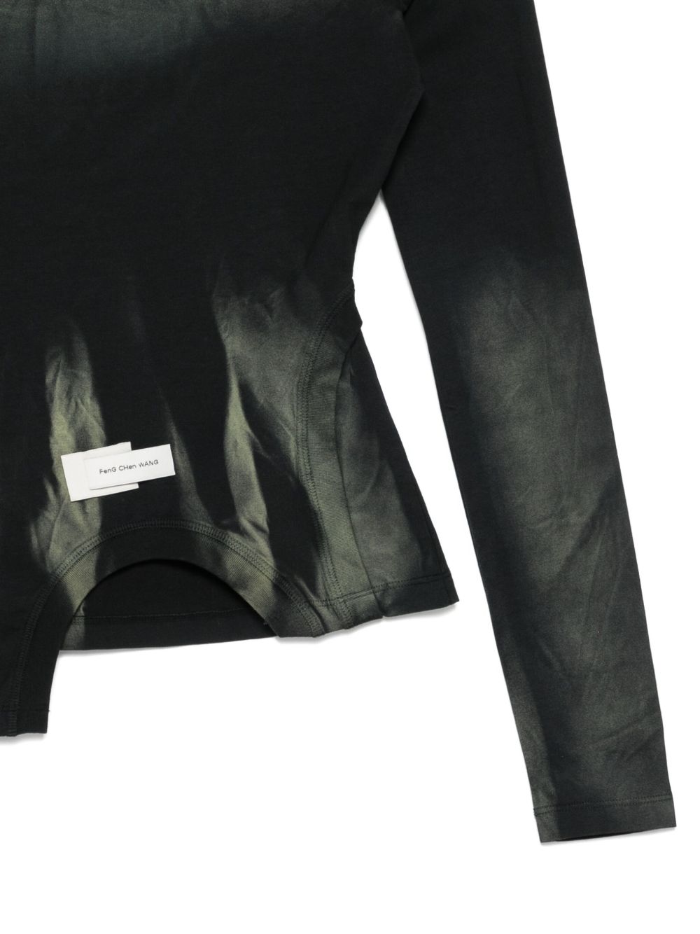 Top asimmetrico con logo in blu Feng chen wang - donna 