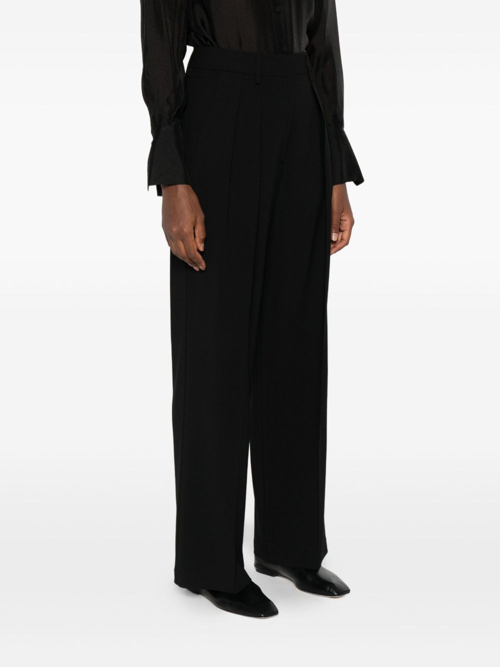 Pantaloni con pieghe in nero Forte forte - donna 