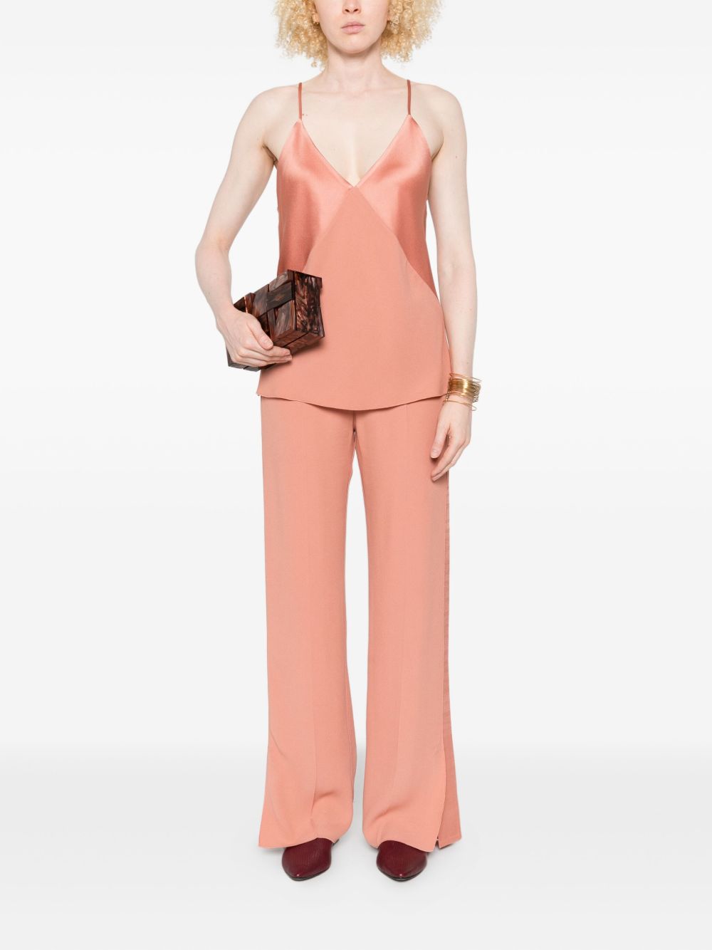 Pantaloni con spacchi laterali in rosa Forte forte - donna 