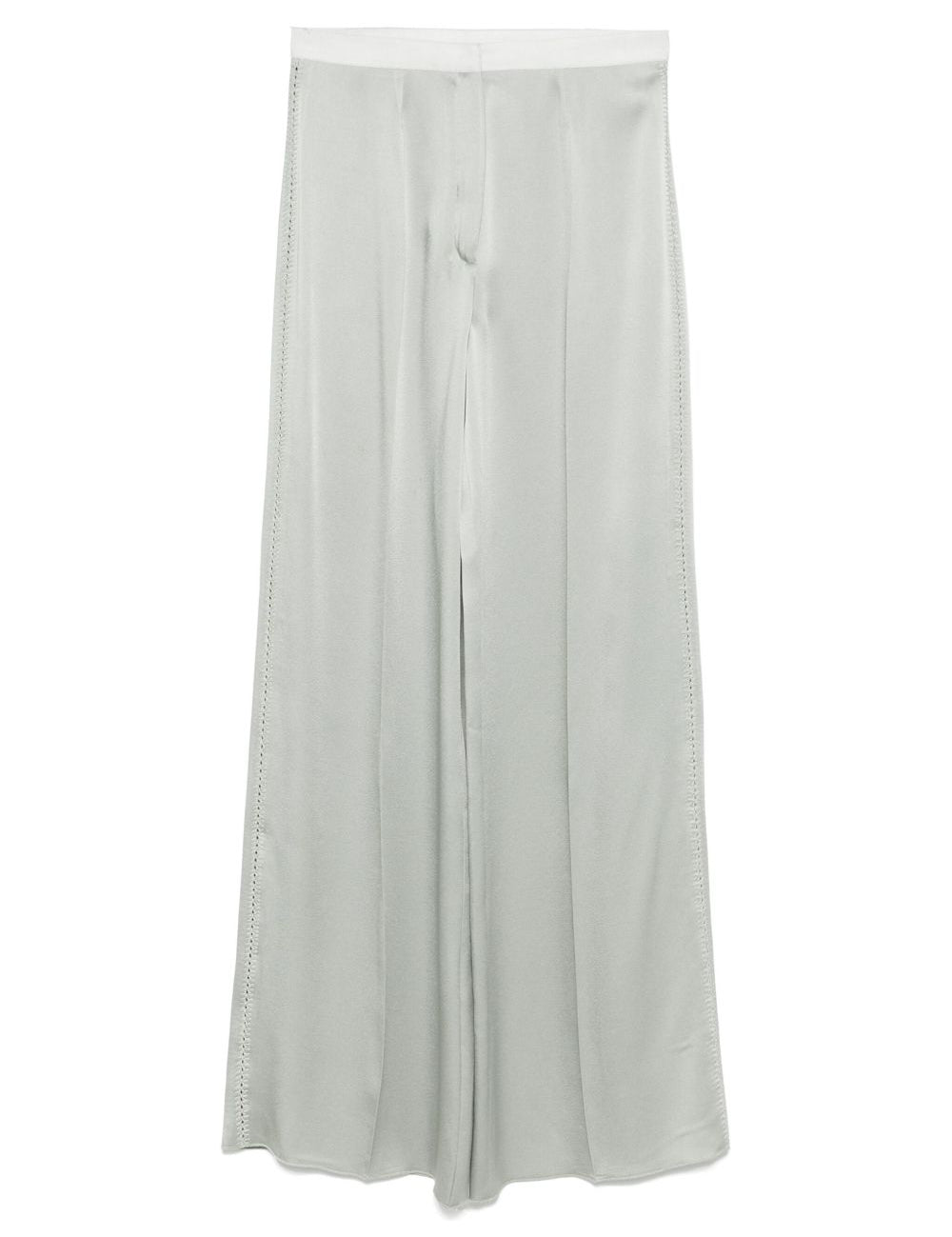 Pantaloni dritti con finitura satinata in grigio chiaro Forte Forte - donna 