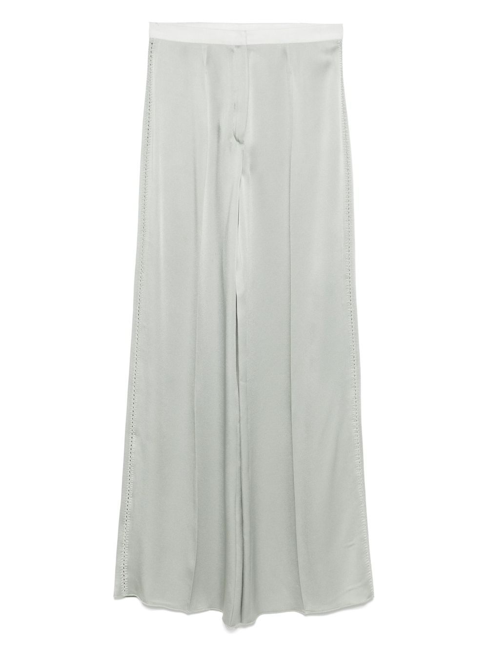 Pantaloni dritti con finitura satinata in grigio chiaro Forte Forte - donna 