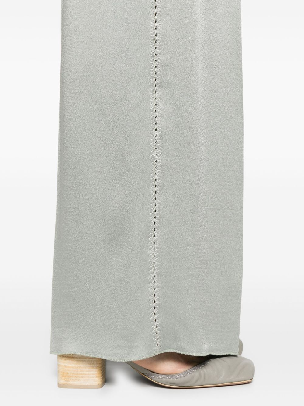 Pantaloni dritti con finitura satinata in grigio chiaro Forte Forte - donna 