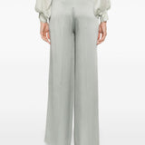 Pantaloni dritti con finitura satinata in grigio chiaro Forte Forte - donna 