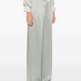 Pantaloni dritti con finitura satinata in grigio chiaro Forte Forte - donna 