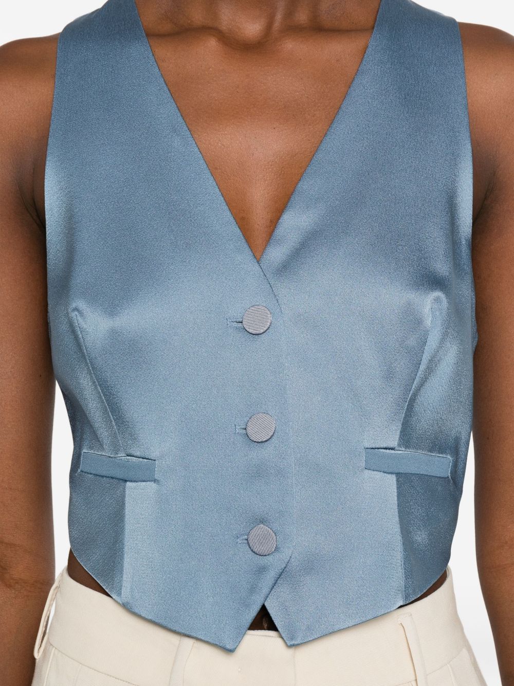GIlet smanicato con bottoni in blu Edhèn milano - uomo 