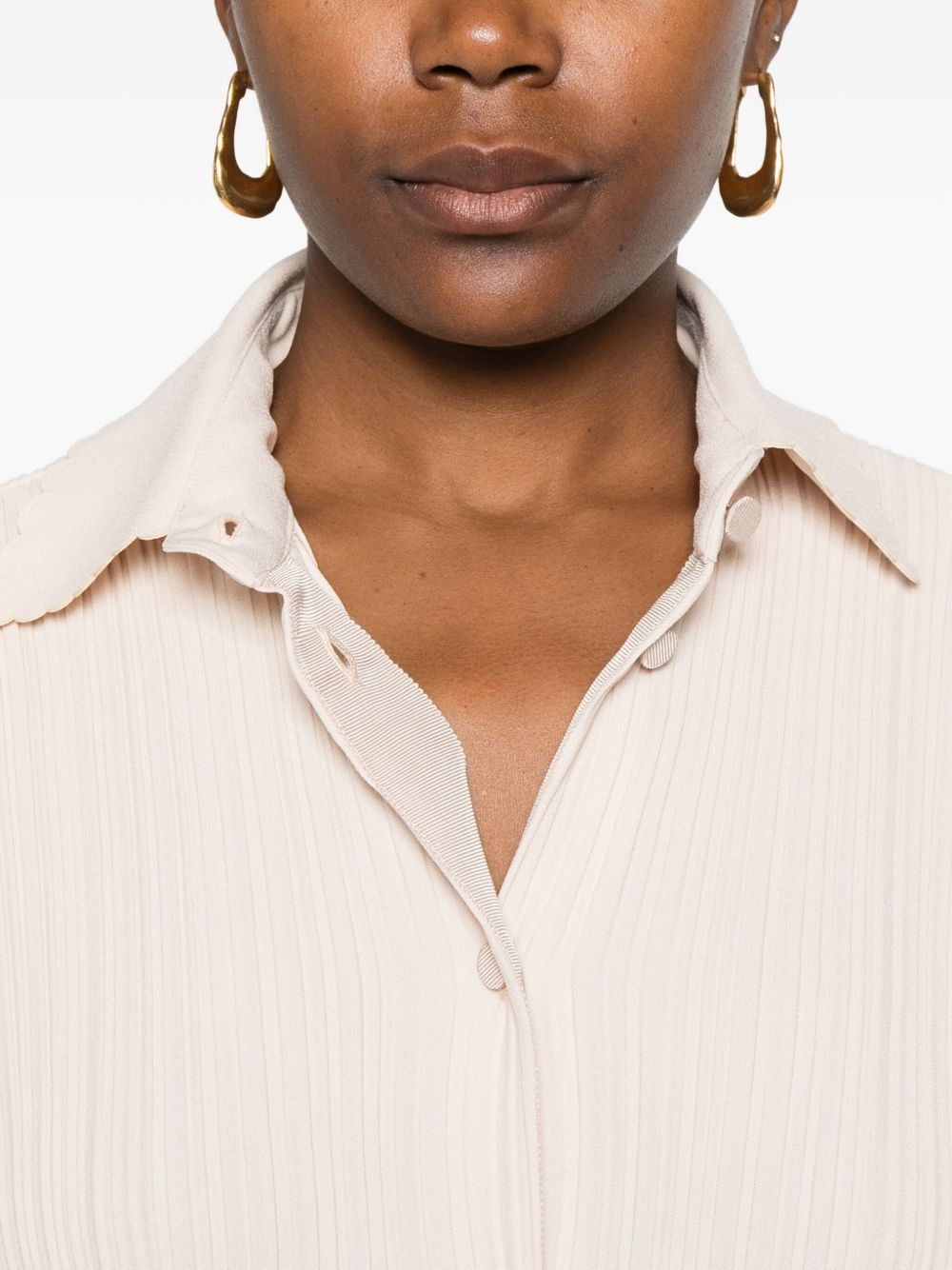Camicia con orlo a smerlo in bianco Forte forte - donna 