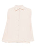 Scalloped hem shirt in bright white - women
