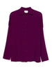 Ribbed shirt in strong purple - women