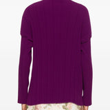 Camicia a coste in viola Forte forte - donna 
