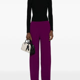 Pantaloni a gamba ampia in viola Forte forte - donna 