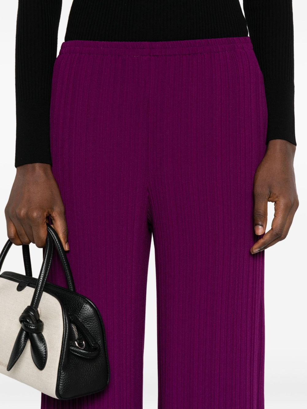 Pantaloni a gamba ampia in viola Forte forte - donna 