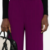 Pantaloni a gamba ampia in viola Forte forte - donna 
