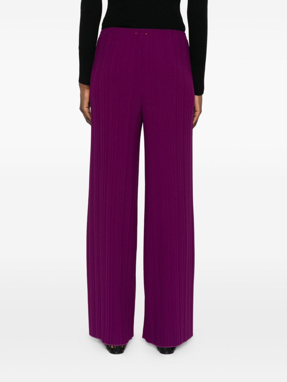 Pantaloni a gamba ampia in viola Forte forte - donna 