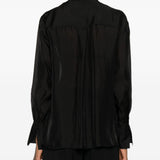 Camicia con inserto semi trasparente in nero Forte forte - donna 