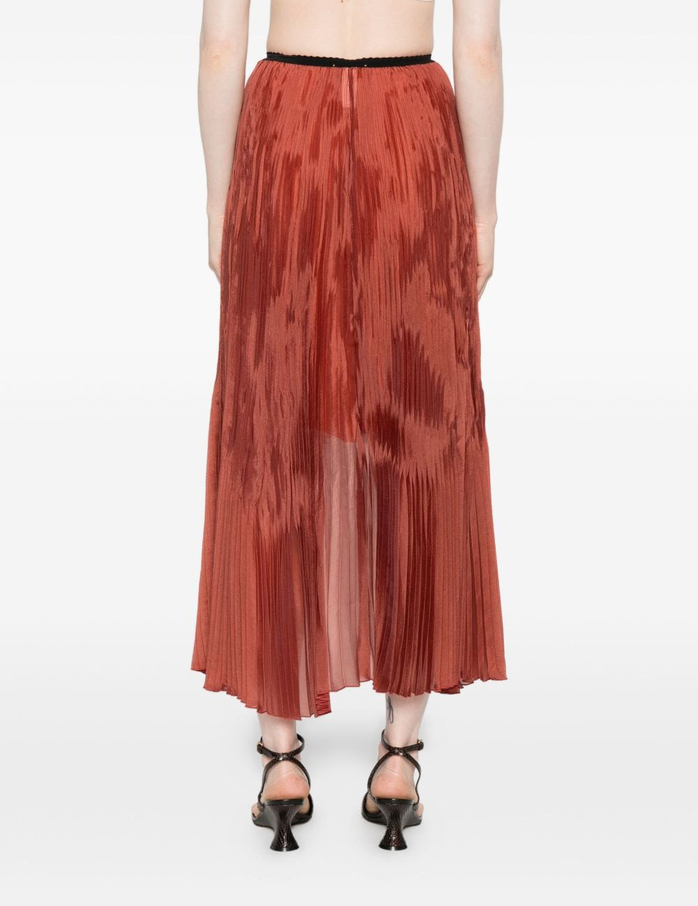Gonna asimmetrica plissettata in marrone Forte forte - donna 