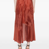 Gonna asimmetrica plissettata in marrone Forte forte - donna 
