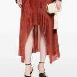 Gonna asimmetrica plissettata in marrone Forte forte - donna 