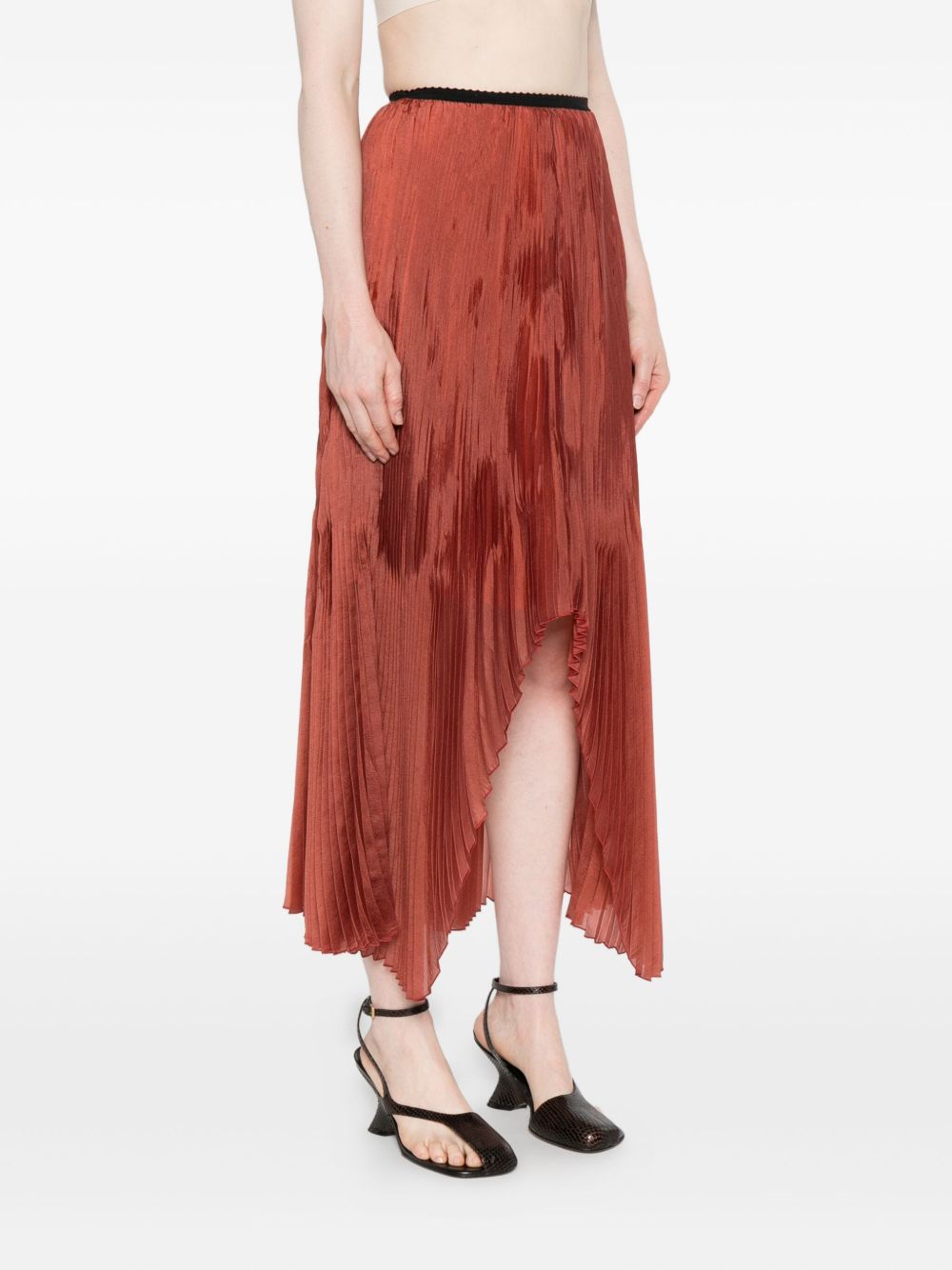 Gonna asimmetrica plissettata in marrone Forte forte - donna 