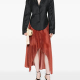 Gonna asimmetrica plissettata in marrone Forte forte - donna 