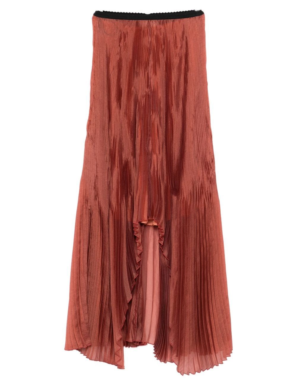 Gonna asimmetrica plissettata in marrone Forte forte - donna 