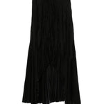 Gonna asimmetrica plissettata in nero Forte forte - donna 
