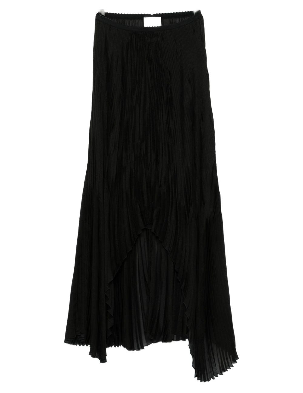 Gonna asimmetrica plissettata in nero Forte forte - donna 