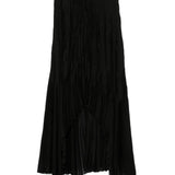 Gonna asimmetrica plissettata in nero Forte forte - donna 