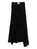 Gonna asimmetrica plissettata in nero Forte forte - donna