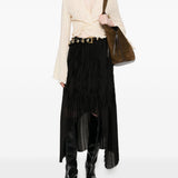Gonna asimmetrica plissettata in nero Forte forte - donna 