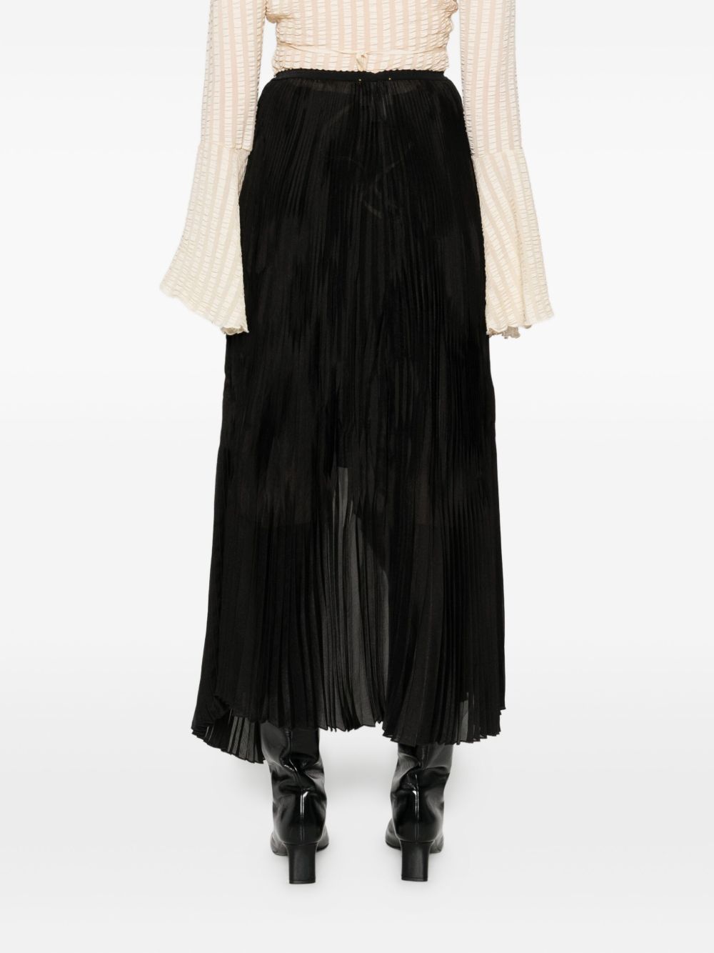 Gonna asimmetrica plissettata in nero Forte forte - donna 