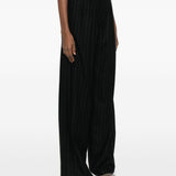 Pantaloni dritti gessati in nero Forte Forte - donna 