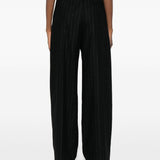 Pantaloni dritti gessati in nero Forte Forte - donna 