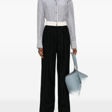 Pantaloni dritti gessati in nero Forte Forte - donna 