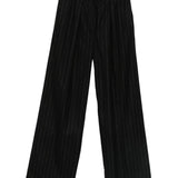 Pantaloni dritti gessati in nero Forte Forte - donna 